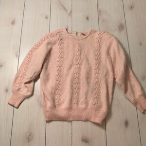 womens L Eddie dassin sweater pink beading